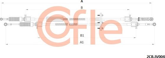 Cofle 2CB.IV004 - Трос, наконечник, ступенчатая коробка передач autosila-amz.com