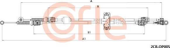 Cofle 2CB.OP005 - Трос, наконечник, ступенчатая коробка передач autosila-amz.com