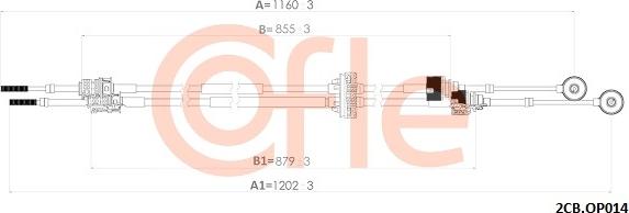 Cofle 92.2CB.OP014 - Трос, наконечник, ступенчатая коробка передач autosila-amz.com