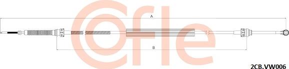 Cofle 2CB.VK006 - Трос, наконечник, ступенчатая коробка передач autosila-amz.com