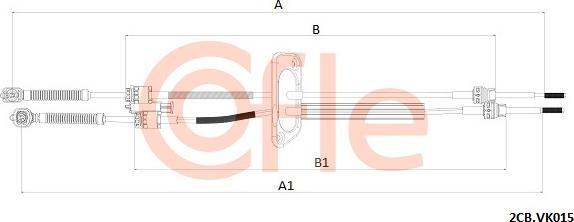 Cofle 2CB.VK015 - Трос, наконечник, ступенчатая коробка передач autosila-amz.com