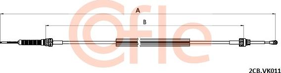 Cofle 2CB.VK011 - Трос, наконечник, ступенчатая коробка передач autosila-amz.com