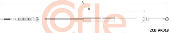 Cofle 2CB.VK018 - Трос, наконечник, ступенчатая коробка передач autosila-amz.com