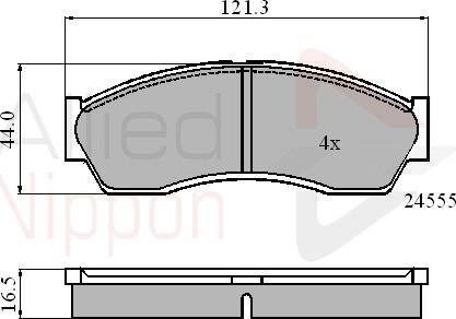 Comline ADB0999 - Тормозные колодки, дисковые, комплект autosila-amz.com