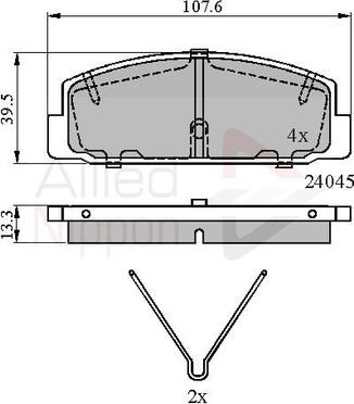 Comline ADB0986 - Тормозные колодки, дисковые, комплект autosila-amz.com