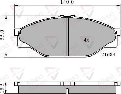 Remsa 120 00 - Тормозные колодки, дисковые, комплект autosila-amz.com