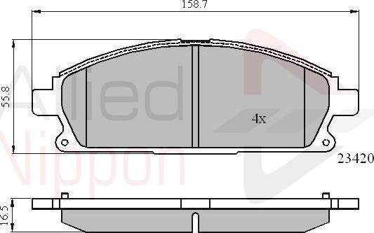 Comline ADB0591 - Тормозные колодки, дисковые, комплект autosila-amz.com