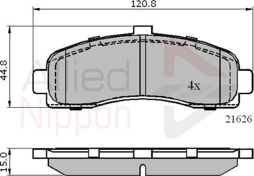 Comline ADB0508 - Тормозные колодки, дисковые, комплект autosila-amz.com