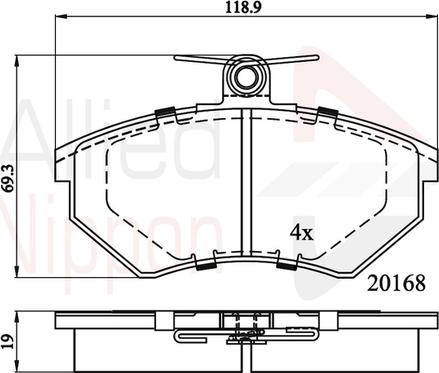 Comline ADB0511 - Тормозные колодки, дисковые, комплект autosila-amz.com