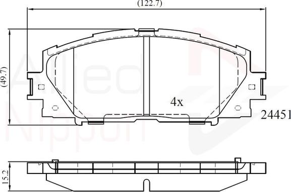 Comline ADB06014 - Тормозные колодки, дисковые, комплект autosila-amz.com