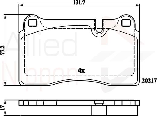 Comline ADB06030 - Тормозные колодки, дисковые, комплект autosila-amz.com