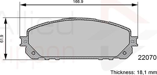 Comline ADB06113 - Тормозные колодки, дисковые, комплект autosila-amz.com