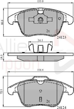 Comline ADB01591 - Тормозные колодки, дисковые, комплект autosila-amz.com