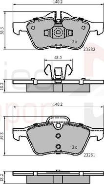 Comline ADB01548 - Тормозные колодки, дисковые, комплект autosila-amz.com