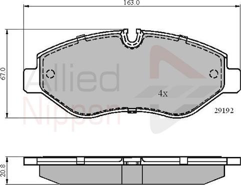 Comline ADB01555 - Тормозные колодки, дисковые, комплект autosila-amz.com