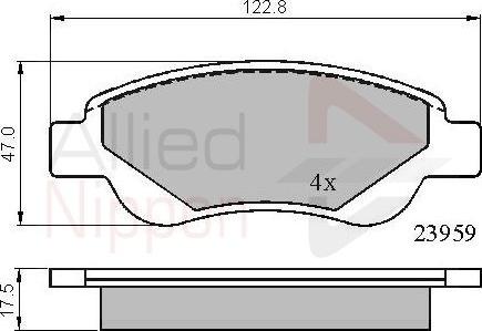 Comline ADB01552 - Тормозные колодки, дисковые, комплект autosila-amz.com