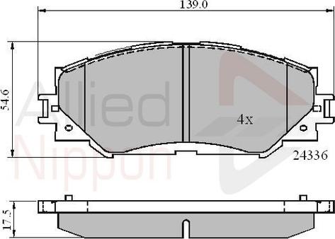 Comline ADB01515 - Тормозные колодки, дисковые, комплект autosila-amz.com