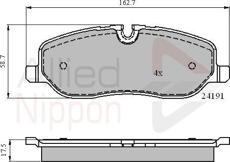 Comline ADB01533 - Тормозные колодки, дисковые, комплект autosila-amz.com