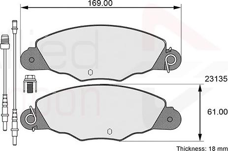 Comline ADB01526 - Тормозные колодки, дисковые, комплект autosila-amz.com