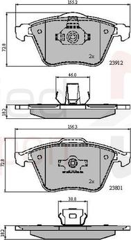 Comline ADB01607 - Тормозные колодки, дисковые, комплект autosila-amz.com