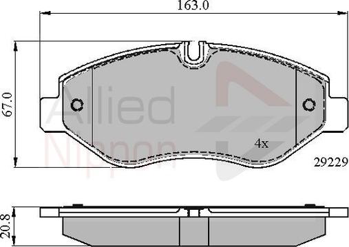 Comline ADB01616 - Тормозные колодки, дисковые, комплект autosila-amz.com