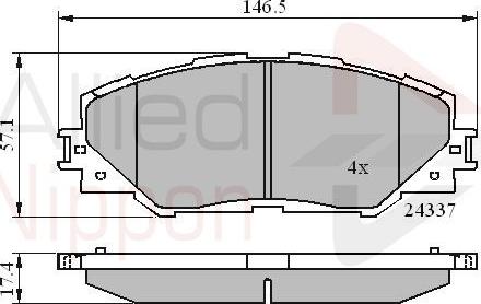 Comline ADB01625 - Тормозные колодки, дисковые, комплект autosila-amz.com