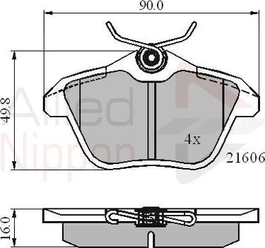 Comline ADB01095 - Тормозные колодки, дисковые, комплект autosila-amz.com