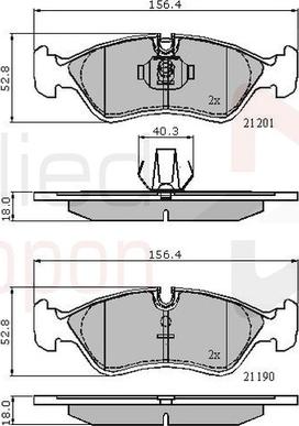 Comline ADB01007 - Тормозные колодки, дисковые, комплект autosila-amz.com