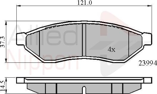 Comline ADB01190 - Тормозные колодки, дисковые, комплект autosila-amz.com