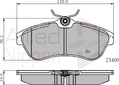 Comline ADB01146 - Тормозные колодки, дисковые, комплект autosila-amz.com