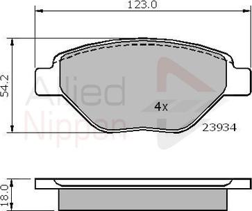 Comline ADB01159 - Тормозные колодки, дисковые, комплект autosila-amz.com