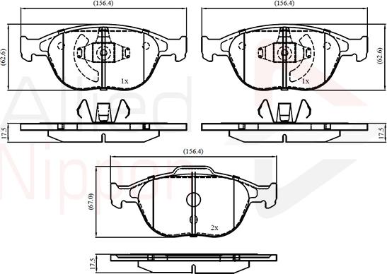 Comline ADB01150 - Тормозные колодки, дисковые, комплект autosila-amz.com