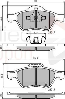 Comline ADB01115 - Тормозные колодки, дисковые, комплект autosila-amz.com