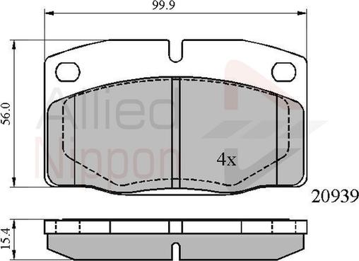 Comline ADB0135 - Тормозные колодки, дисковые, комплект autosila-amz.com