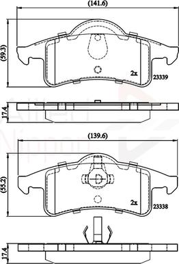 Comline ADB01231 - Тормозные колодки, дисковые, комплект autosila-amz.com