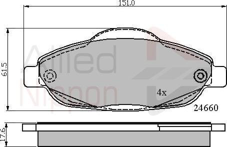 Comline ADB01765 - Тормозные колодки, дисковые, комплект autosila-amz.com