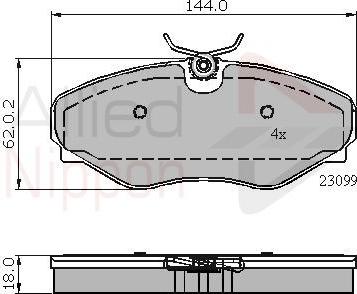 Comline ADB01766 - Тормозные колодки, дисковые, комплект autosila-amz.com