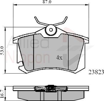 Comline ADB01761 - Тормозные колодки, дисковые, комплект autosila-amz.com