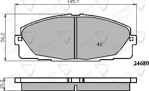 Sangsin Brake GP1376 - Тормозные колодки, дисковые, комплект autosila-amz.com