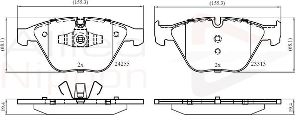 Comline ADB01700 - Тормозные колодки, дисковые, комплект autosila-amz.com