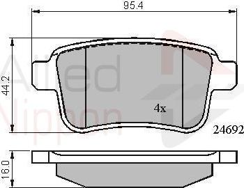 Comline ADB01715 - Тормозные колодки, дисковые, комплект autosila-amz.com