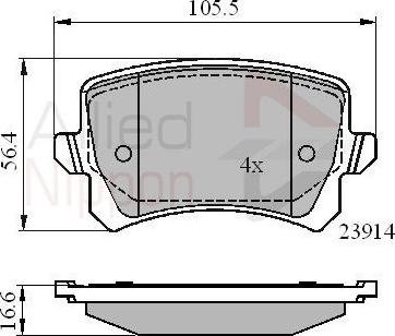 Comline ADB01712 - Тормозные колодки, дисковые, комплект autosila-amz.com