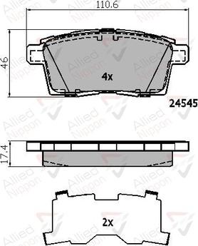 Comline ADB01731 - Тормозные колодки, дисковые, комплект autosila-amz.com