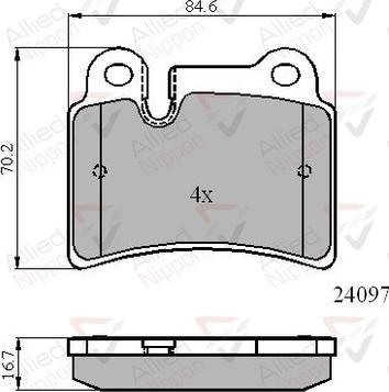 MWM 7L6698451B - Тормозные колодки, дисковые, комплект autosila-amz.com