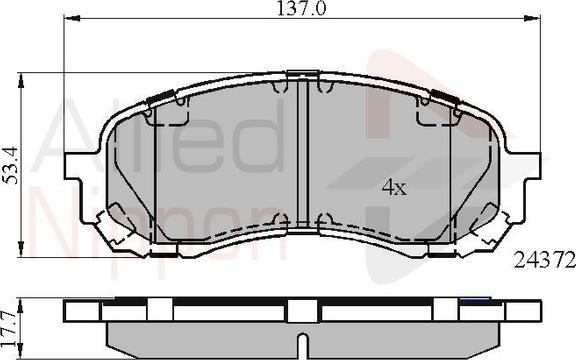 Comline ADB01778 - Тормозные колодки, дисковые, комплект autosila-amz.com