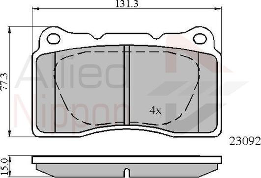 Comline ADB0895 - Тормозные колодки, дисковые, комплект autosila-amz.com