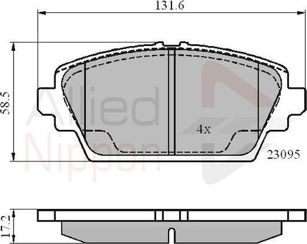 Comline ADB0802 - Тормозные колодки, дисковые, комплект autosila-amz.com