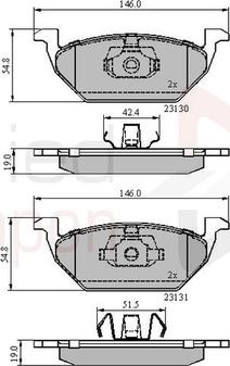 Comline ADB0889 - Тормозные колодки, дисковые, комплект autosila-amz.com