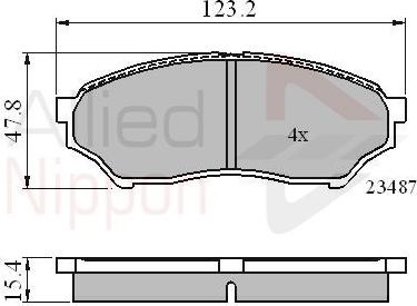 Comline ADB0826 - Тормозные колодки, дисковые, комплект autosila-amz.com