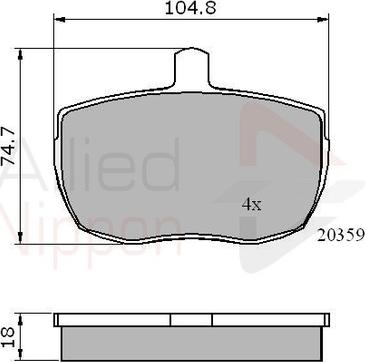 Comline ADB0319 - Тормозные колодки, дисковые, комплект autosila-amz.com